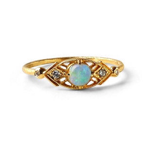 Isadora Ring w/ 4mm Opal Cabochon