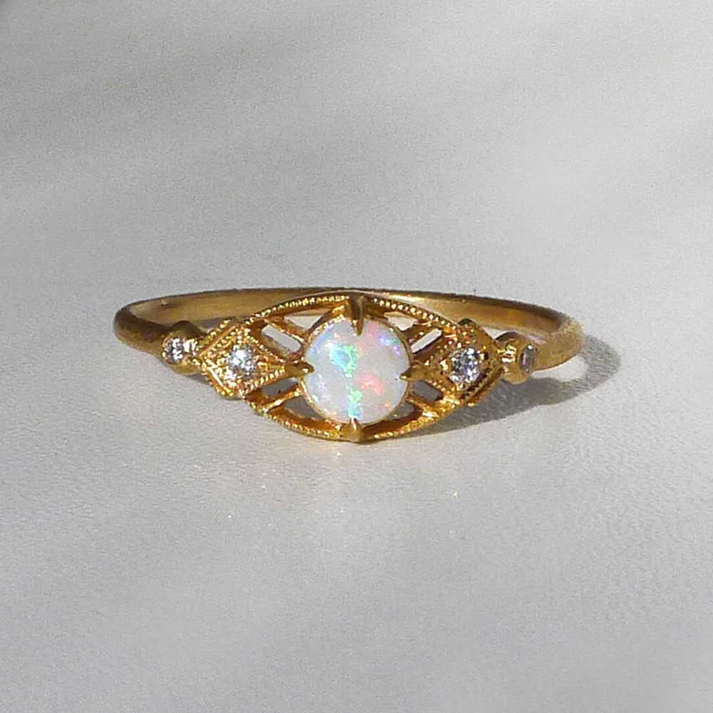 Isadora Ring w/ 4mm Opal Cabochon