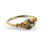 Isadora w/ 4mm Teal Sapphire Brilliant