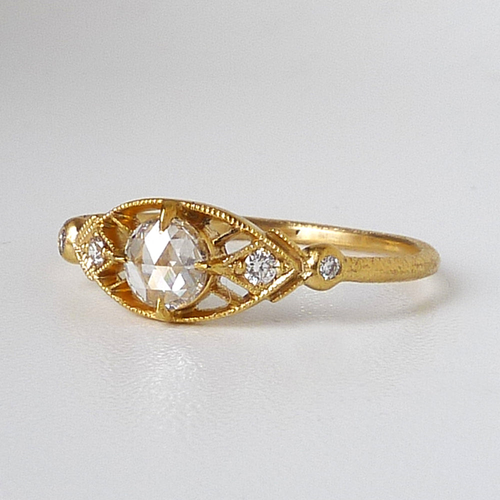 Isadora Ring w/ 4mm White Rose Cut DIamond