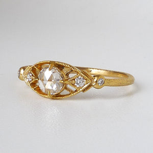 Isadora Ring w/ 4mm White Rose Cut DIamond