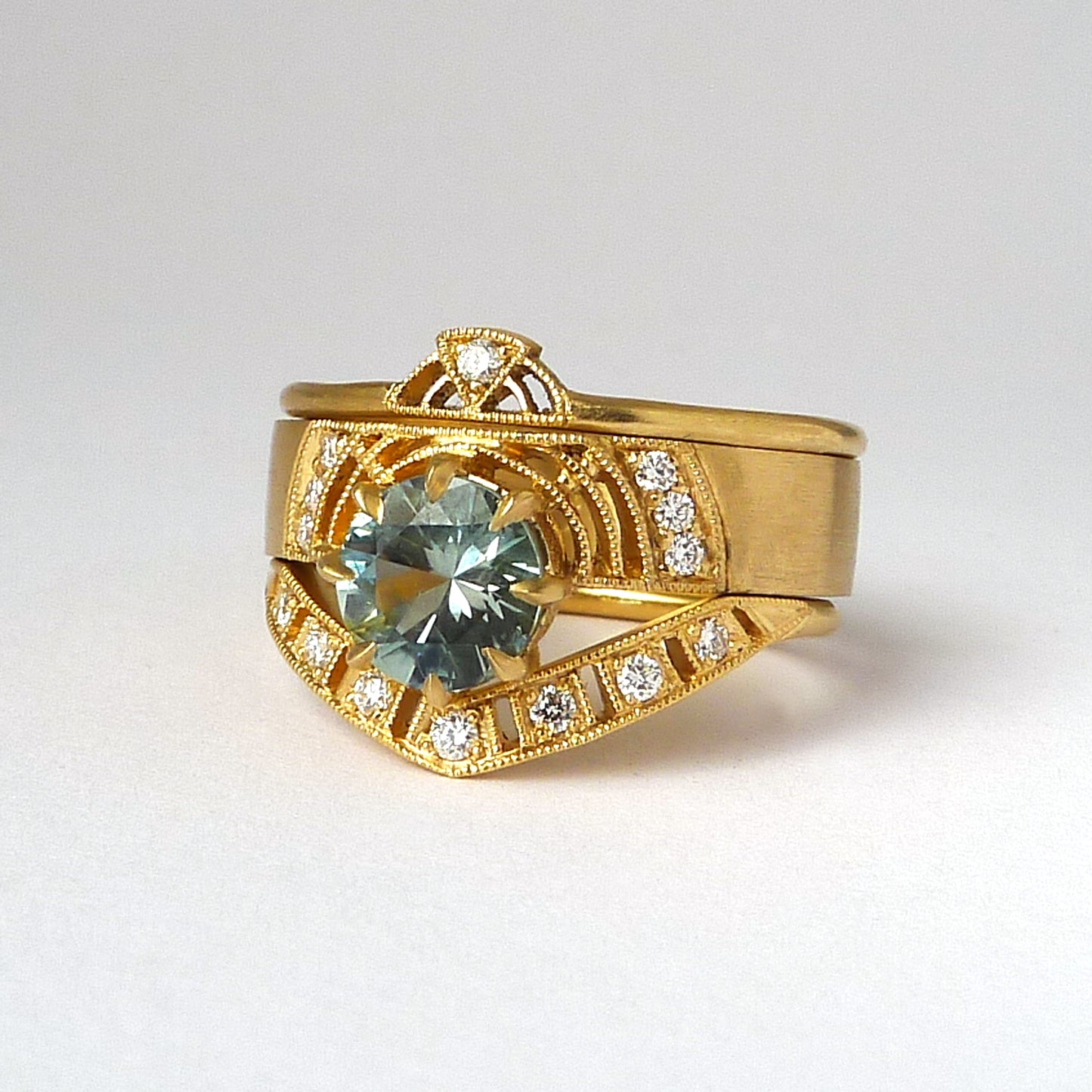 Paloma Ring With Mint Green Sapphire