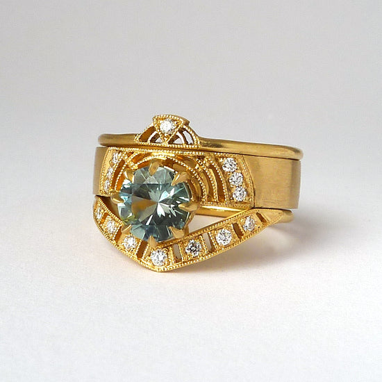 Paloma Ring With Mint Green Sapphire