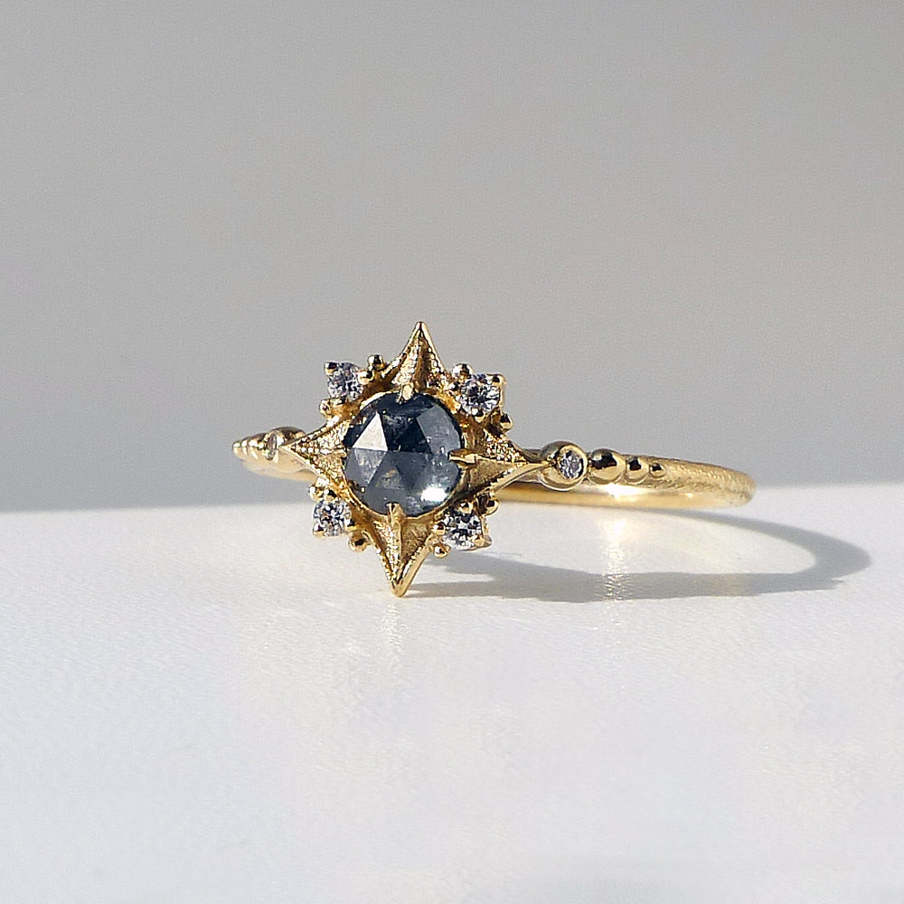 Sabine Nova w/ Salt and Pepper Rose Cut Diamond