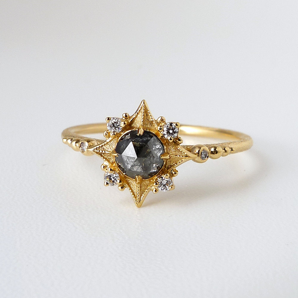 Sabine Nova w/ Salt and Pepper Rose Cut Diamond