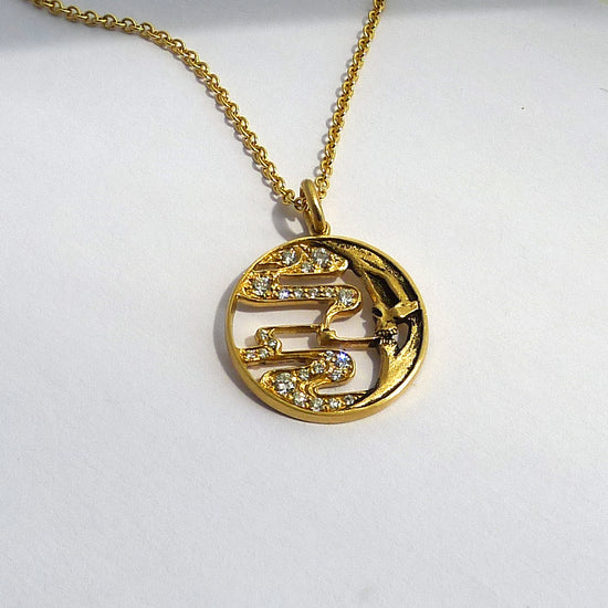 Smoky Moon Pendant