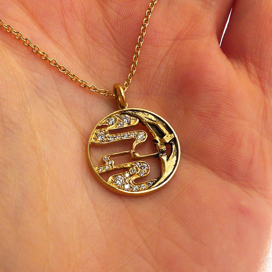 Smoky Moon Pendant